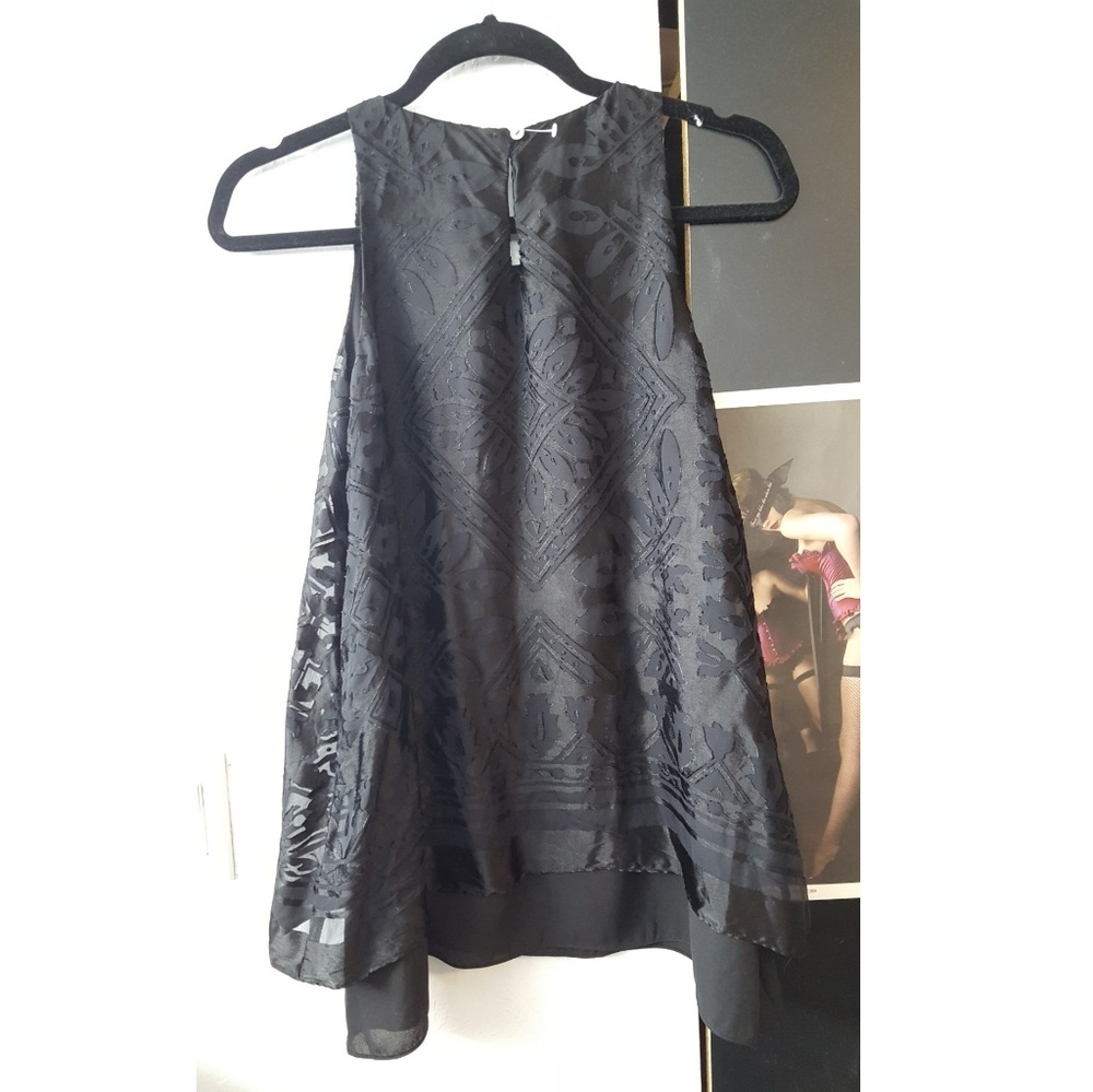 Max Studio Black Embellished Top - Picture 3 of 4